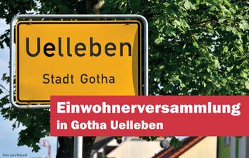 Ortsschild von Gotha Uelleben, öffnet größere Ansicht