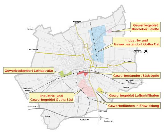 Gewerbeflächenübersicht Gotha