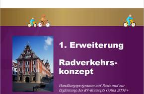 Titelblatt der 1. Erweiterung des Radverkehrskonzeptes Gotha 2030