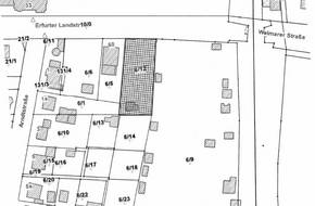 Flurkarte zum Grundstück an der Erfurter Landstraße