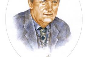 gezeichnetes Portrait von Hanns Cibulka